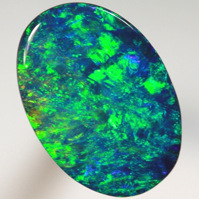 TOP QUALITY LIGHTNING RIDGE OPAL DOUBLET Golden greens over deep blue SEE VIDEO